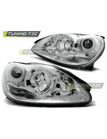 Phares chromés pour MERCEDES W220 S-KLASA 09.98-05.05