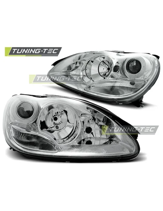 Phares chromés pour Mercedes W220 Classe S (1998 - 2005)