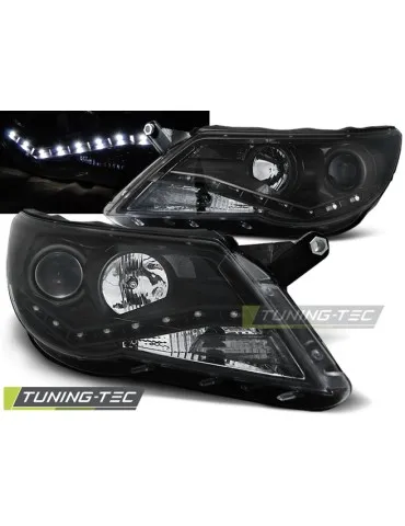 Phares à LED noirs pour VW TIGUAN 10.07-11