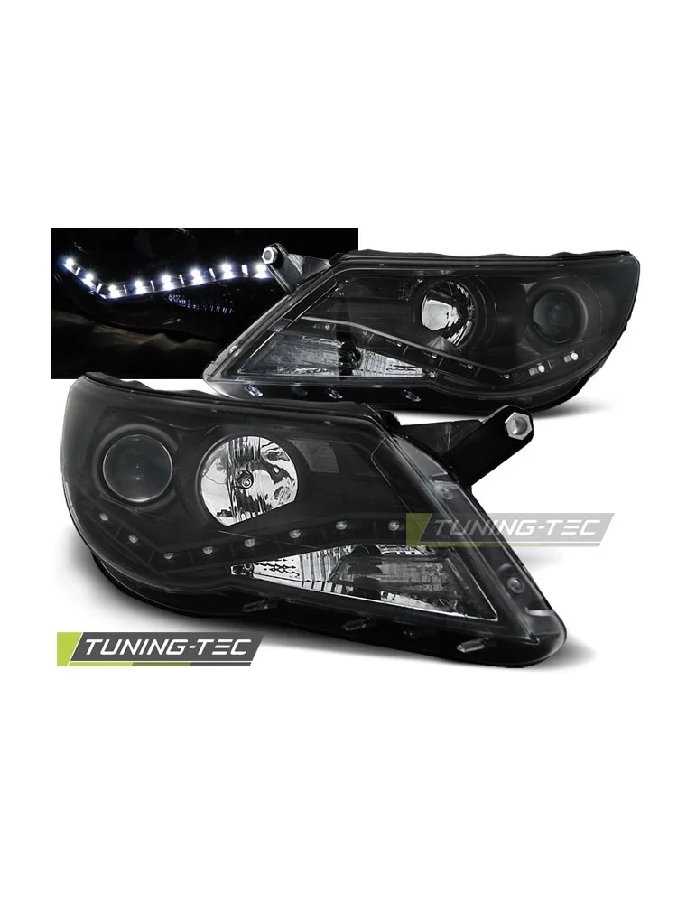 Phares à LED noirs pour VW TIGUAN 10.07-11