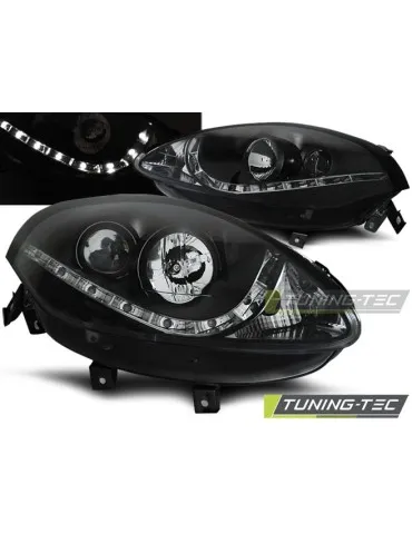 Phares à LED noirs pour FIAT BRAVO II 07-15