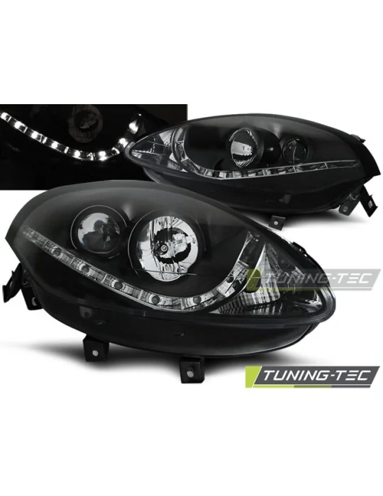 Phares à LED noirs pour Fiat Bravo II (2007 - 2015)