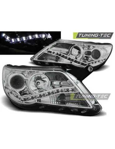 Phares à LED chromés pour VW TIGUAN 10.07-11