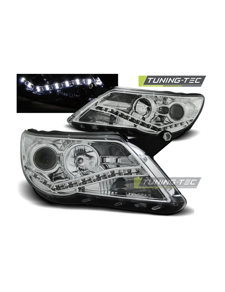 Phares à LED chromés pour VW TIGUAN 10.07-11