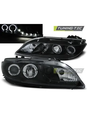 Phares à LED noirs pour MAZDA 6 08.02-08.07