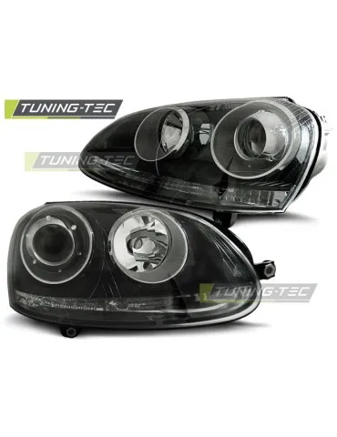 Phares noirs pour VW GOLF 5 10.03-09