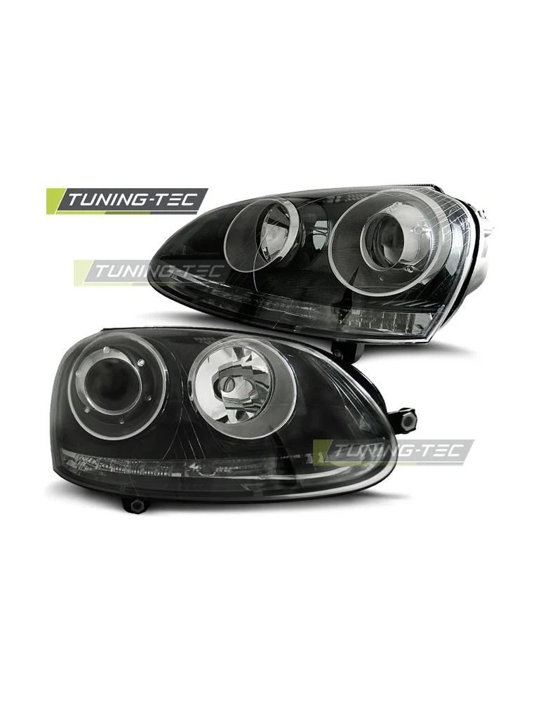 Phares noirs pour VW GOLF 5 10.03-09