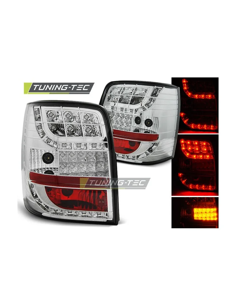 Feux arrière à LED chromés pour VW PASSAT B5 96-00 VARIANT