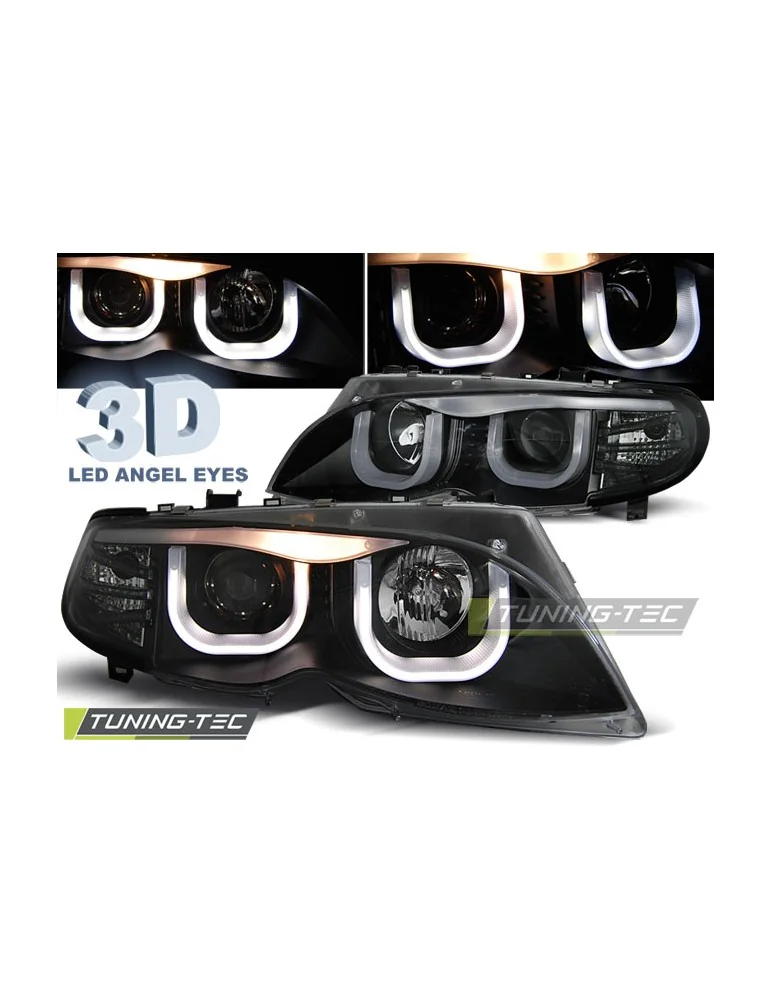 Phares noirs pour BMW E46 09.01-03.05 S/T