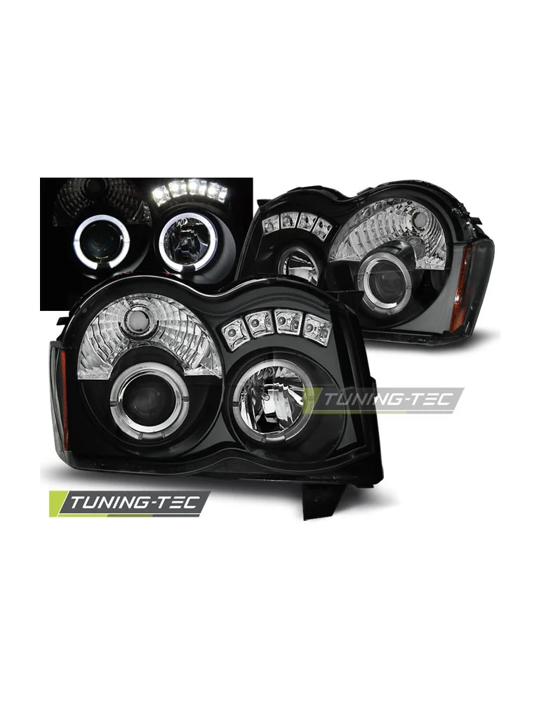 Phares noirs pour CHRYSLER JEEP GRAND CHEROKEE 08-10