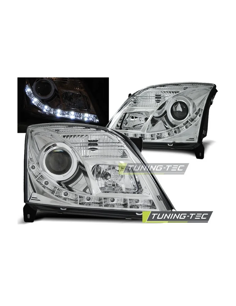 Phares à LED chromés pour OPEL VECTRA C 04.02-08.05