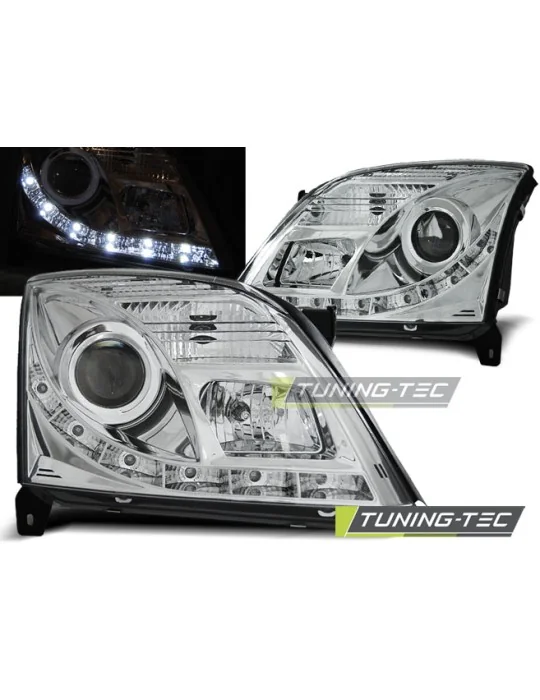 Phares à LED chromés pour Opel Vectra C (2002 - 2005)