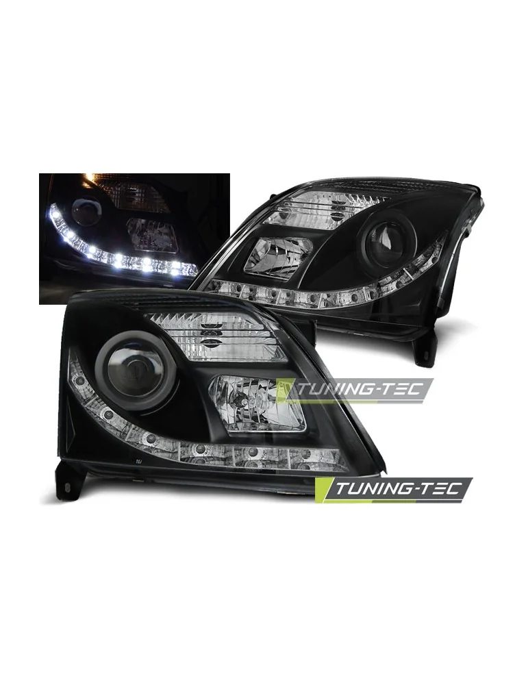 Phares à LED noirs pour OPEL VECTRA C 04.02-08.05