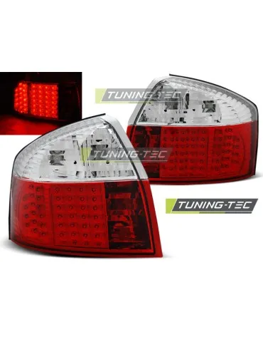 Feux arrière à LED rouges blancs pour AUDI A4 10.00-10.04