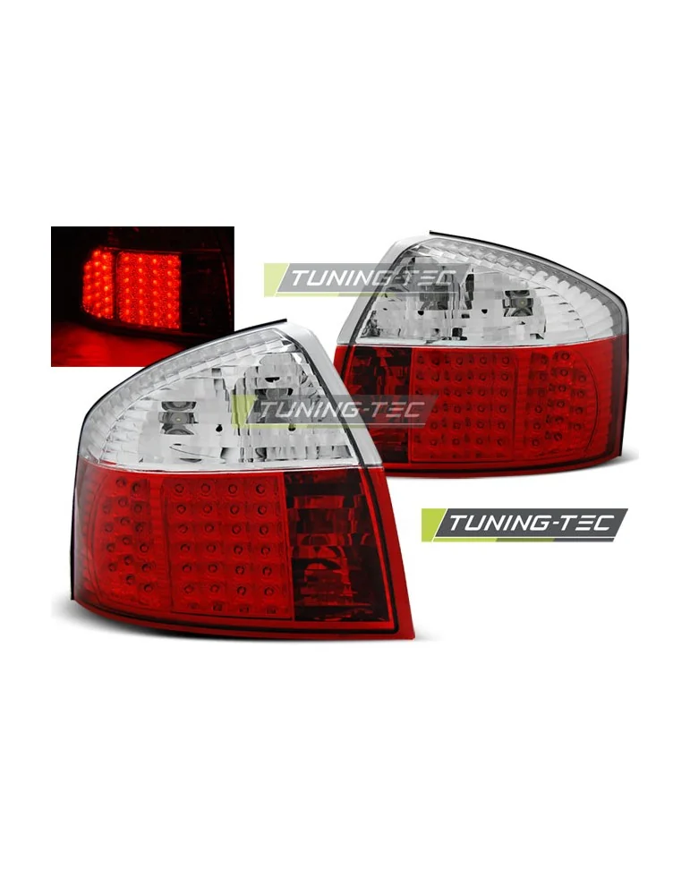 Feux arrière à LED rouges blancs pour AUDI A4 10.00-10.04