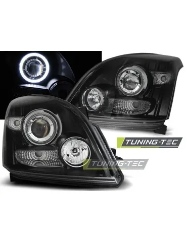 Phares noirs pour TOYOTA LAND CRUISER 120 03-09