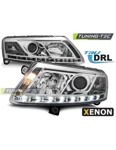 Phares au xénon chromés pour AUDI A6 C6 04.04-08