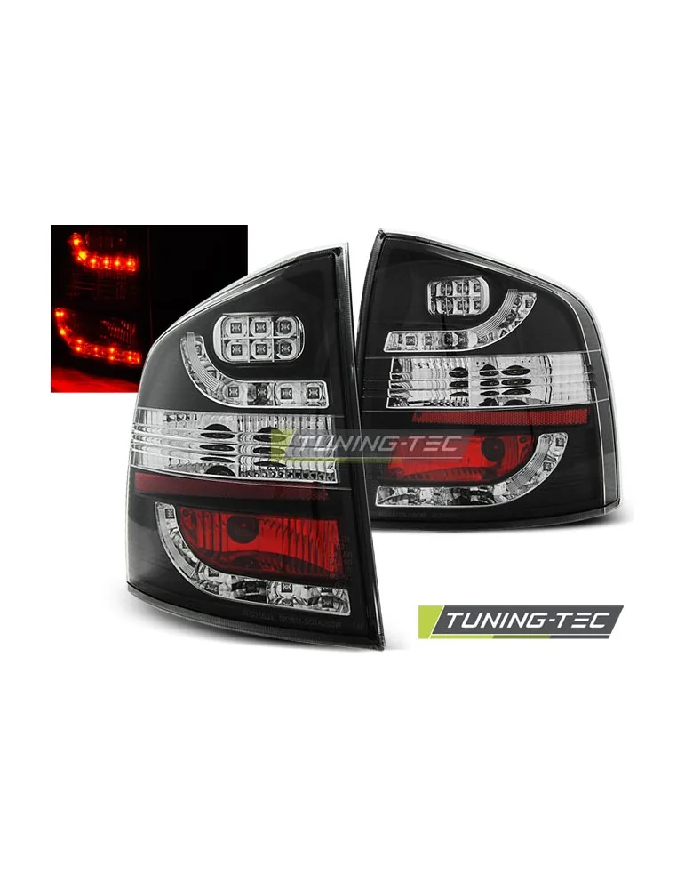 Feux arrière à LED noirs pour SKODA OCTAVIA II Break 04-12