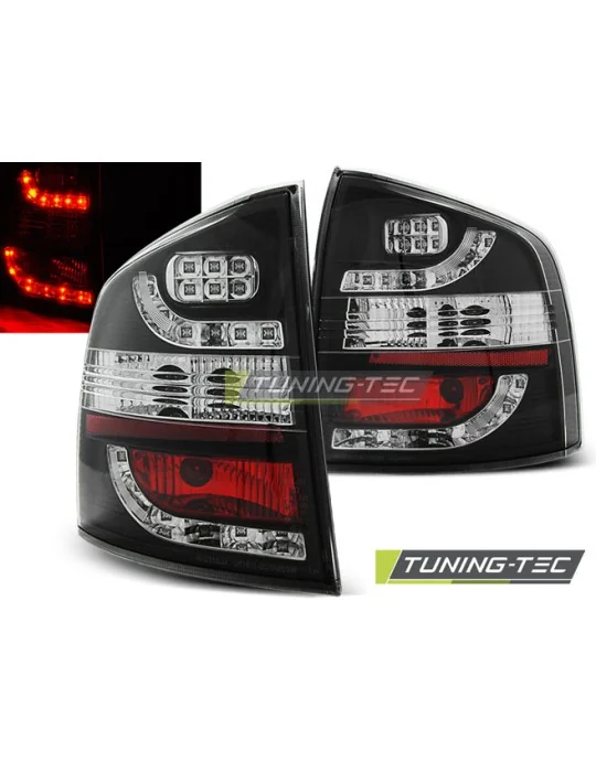 Feux arrière à LED noirs pour Skoda Octavia II Break (2004 - 2012)