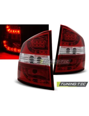 Feux arrière à LED rouges blancs pour SKODA OCTAVIA II Break 04-12