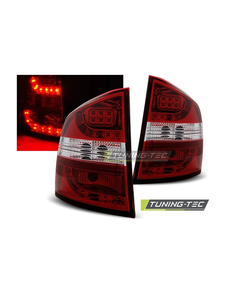 Feux arrière à LED rouges blancs pour SKODA OCTAVIA II Break 04-12