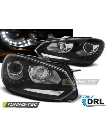 Phares noirs pour VW GOLF 6 10.08-12