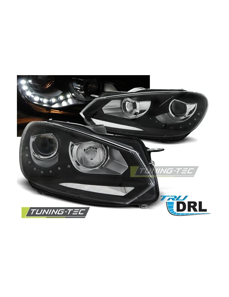 Phares noirs pour VW GOLF 6 10.08-12