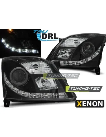 Phares au xénon noirs pour OPEL VECTRA C 04.02-08.05 TRU D2S