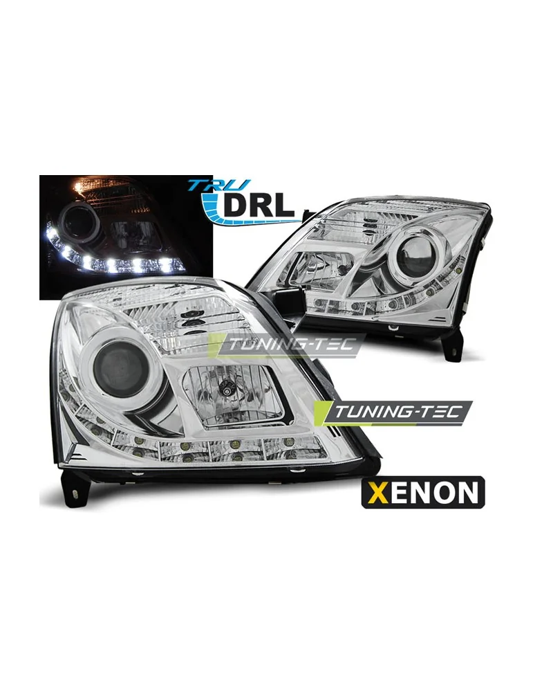 Phares au xénon chromés pour OPEL VECTRA C 04.02-08.05 TRU D2S