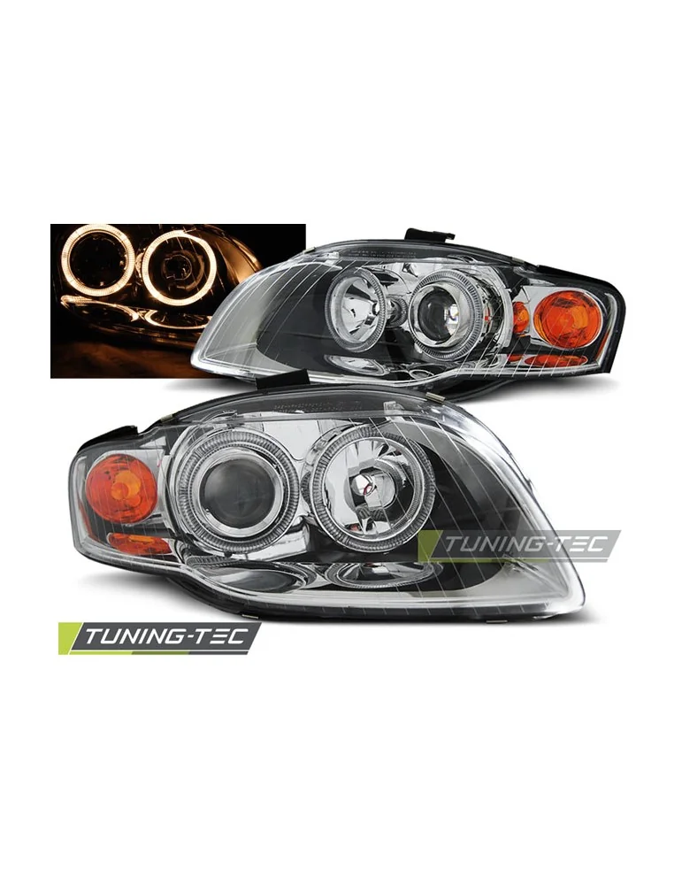 Phares chromés pour AUDI A4 B7 11.04-03.08