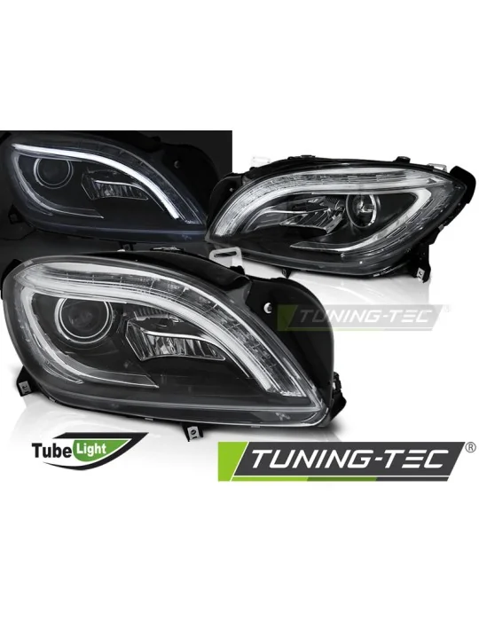 Phares à LED noirs pour Mercedes M-class W166 (2011 - 2015)