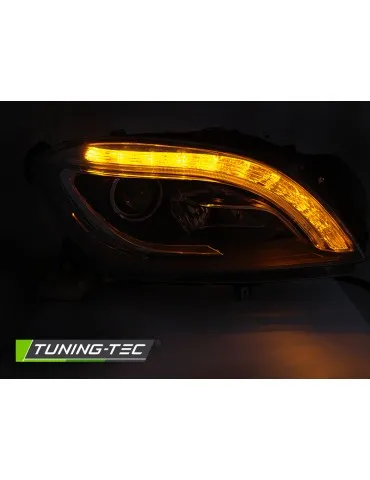 Phares à LED noirs pour MERCEDES M-CLASS W166 11-15