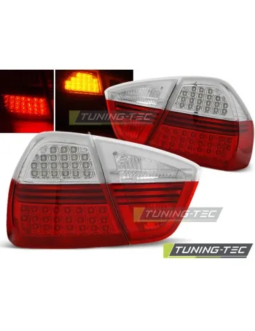 Feux arrière à LED rouges blancs pour BMW E90 03.05-08.08