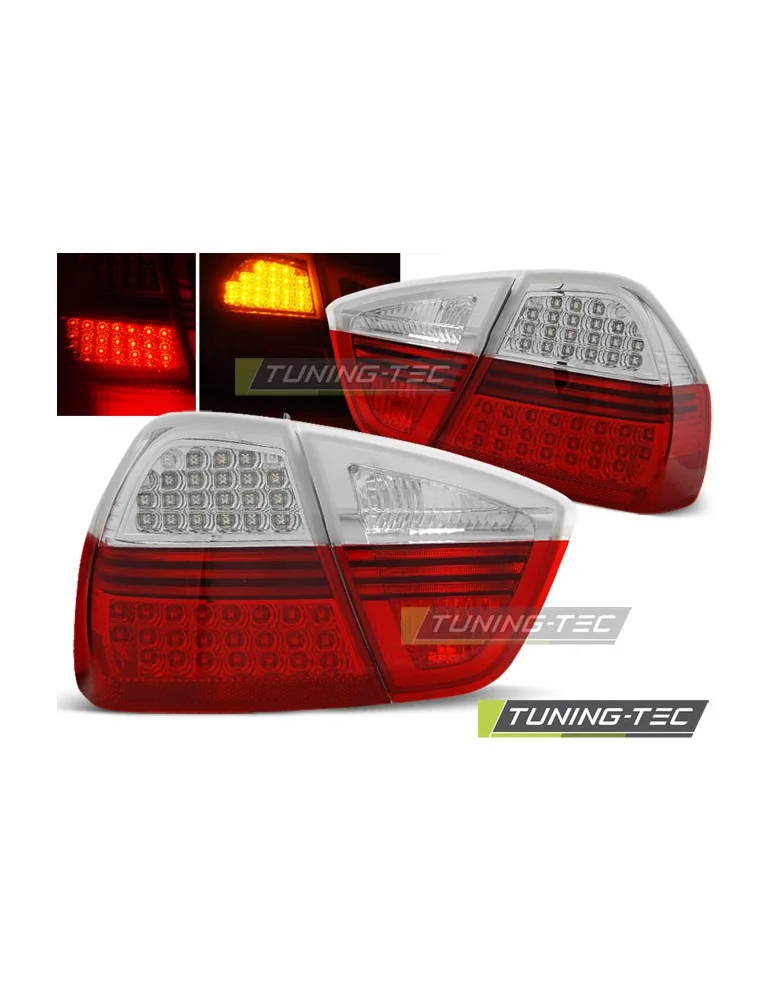 Feux arrière à LED rouges blancs pour BMW E90 03.05-08.08