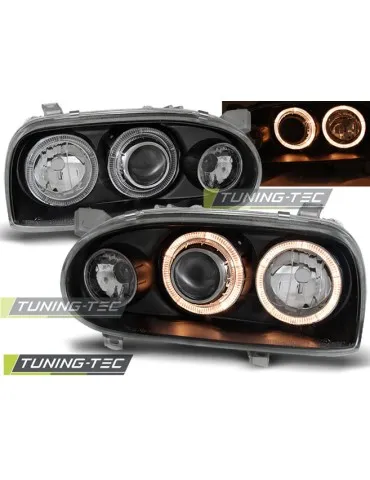 Phares noirs pour VW GOLF 3 09.91-08.97