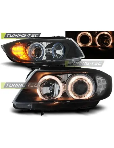 Phares à LED noirs pour BMW E90/E91 03.05-08.08