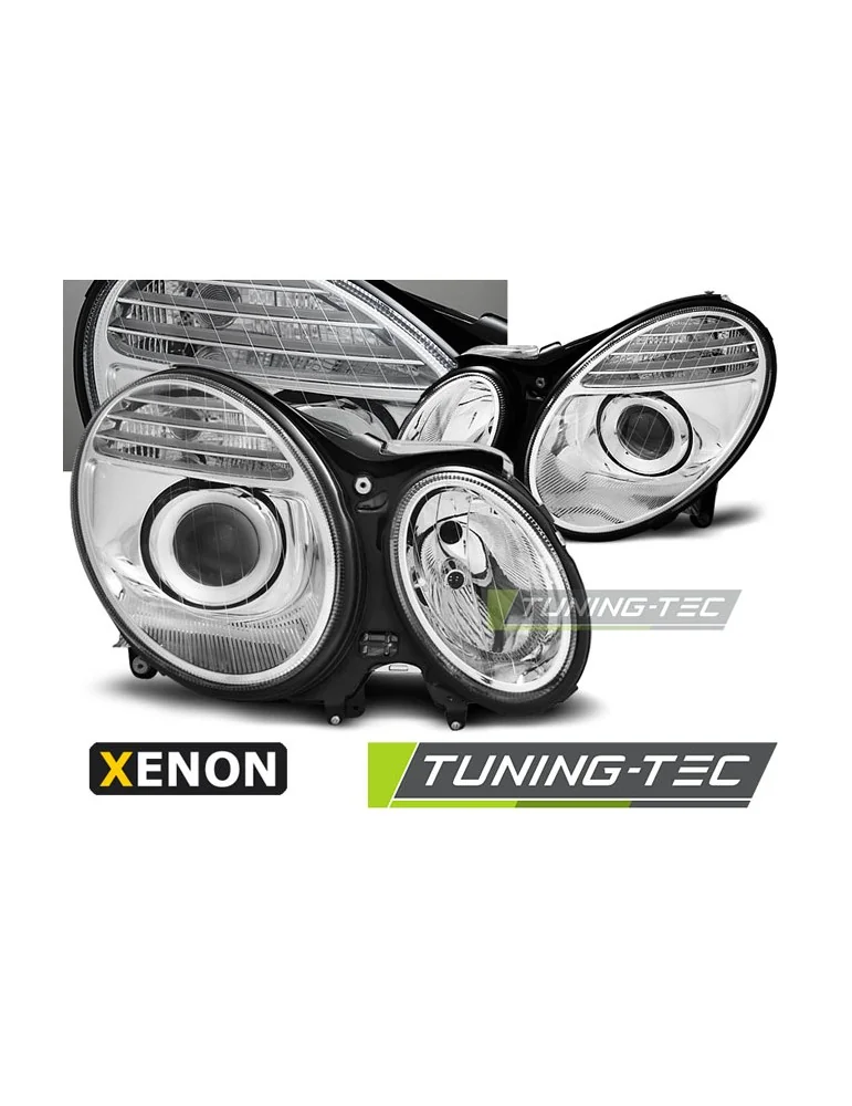 Phares au xénon chromés pour MERCEDES W211 E-KLASA 03.02-04.06