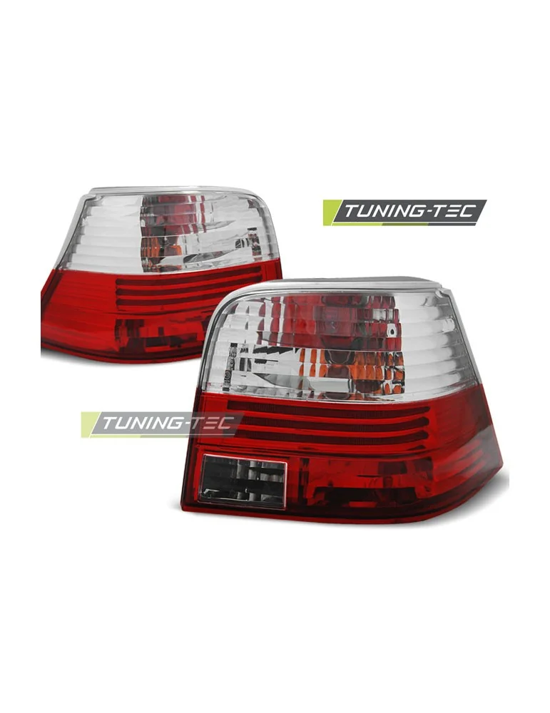 Feux arrière rouges blancs pour VW GOLF 4 09.97-09.03