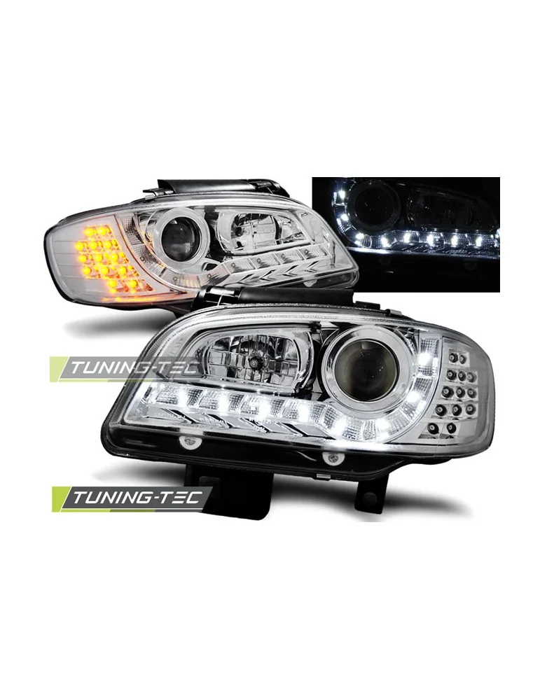 Phares à LED chromés pour SEAT IBIZA/CORDOBA 09.99-03.02