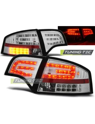 Feux arrière à LED chromés pour AUDI A4 B7 11.04-03.08 Berline