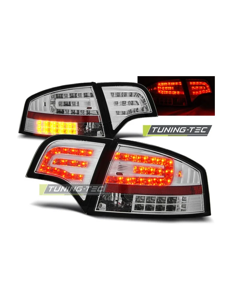 Feux arrière à LED chromés pour AUDI A4 B7 11.04-03.08 Berline