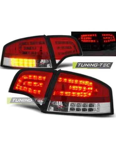 Feux arrière à LED rouges blancs pour AUDI A4 B7 11.04-03.08 Berline