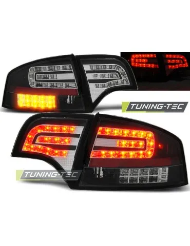 Feux arrière à LED noirs pour AUDI A4 B7 11.04-03.08 Berline