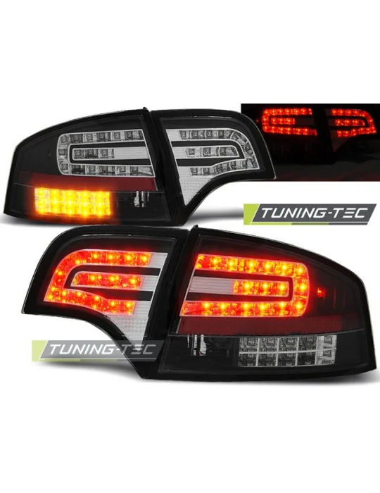 Feux arrière à LED noirs pour Audi A4 B7 Berline (2004 - 2008)
