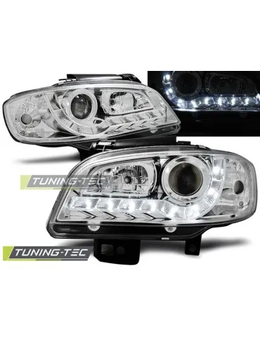Phares à LED chromés pour SEAT IBIZA/CORDOBA 09.99-03.02