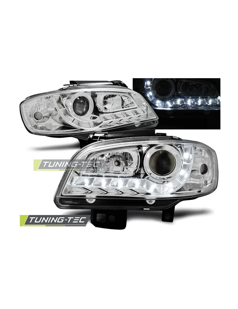 Phares à LED chromés pour SEAT IBIZA/CORDOBA 09.99-03.02