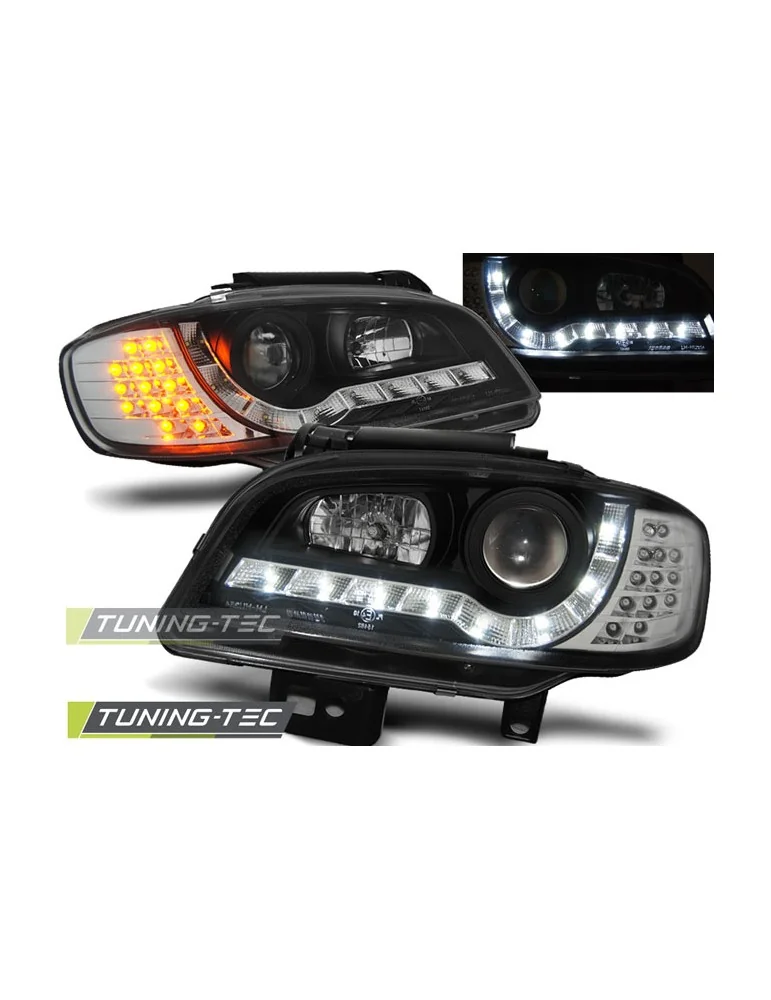 Phares à LED noirs pour SEAT IBIZA/CORDOBA 09.99-03.02