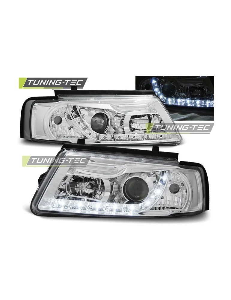 Phares à LED chromés pour VW PASSAT B5 11.96-08.00