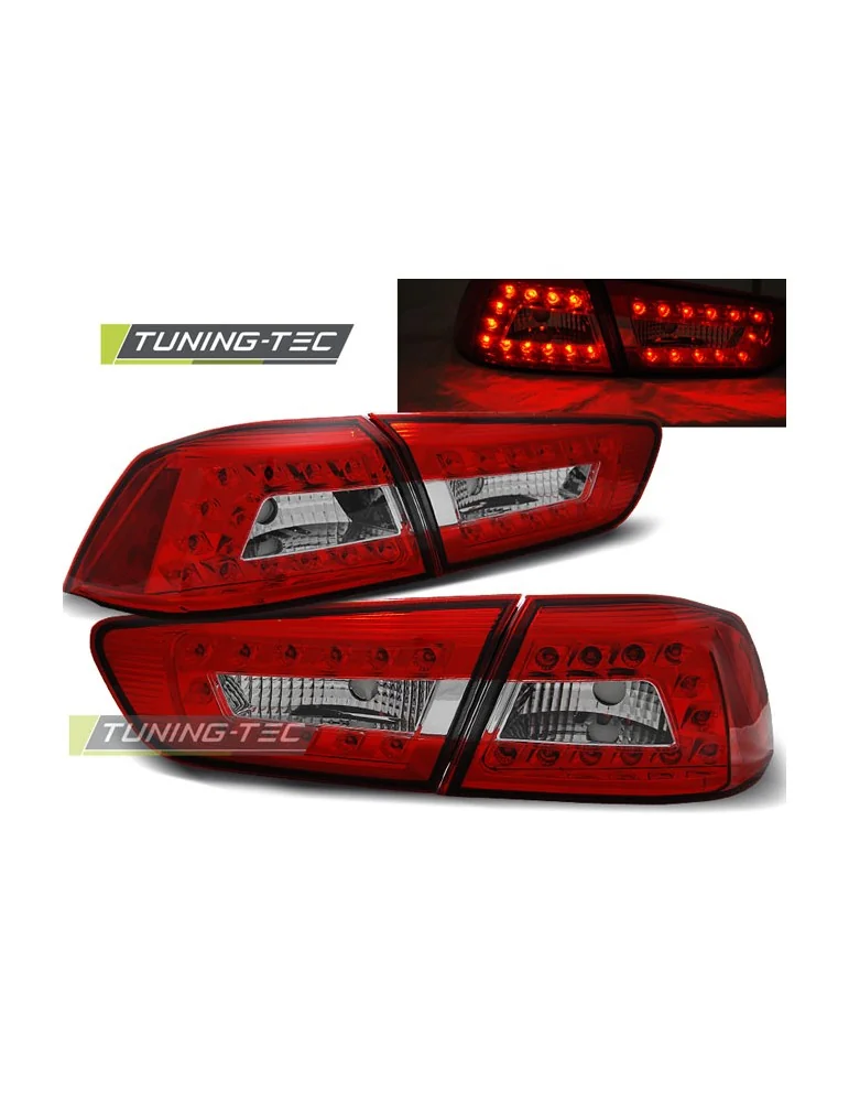 Feux arrière à LED rouges blancs pour MITSUBISHI LANCER 8 Berline 08-11
