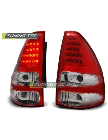 Feux arrière à LED rouges blancs pour TOYOTA LAND CRUISER 120 03-09